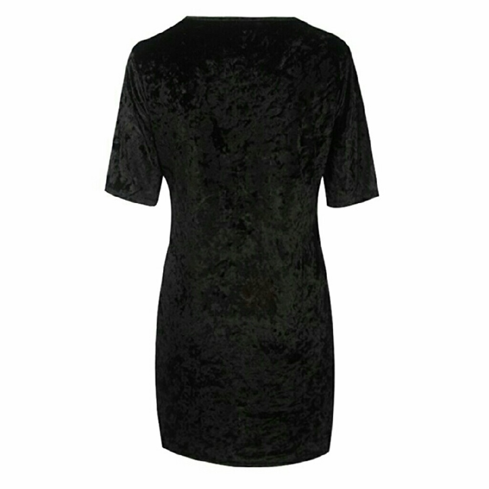 Crushed Velvet Tshirt Dress - Picture 5 of 8